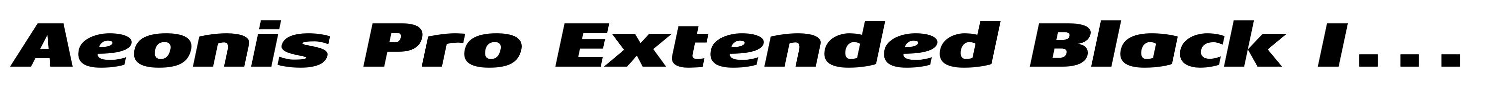 Aeonis Pro Extended Black Italic